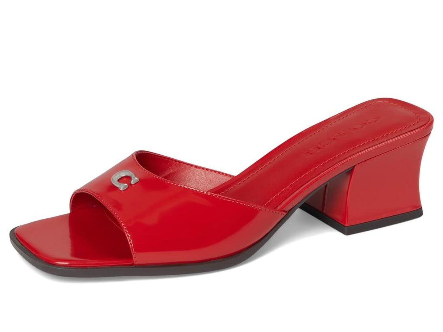 Sculpted C Leather Block Heel Sandals