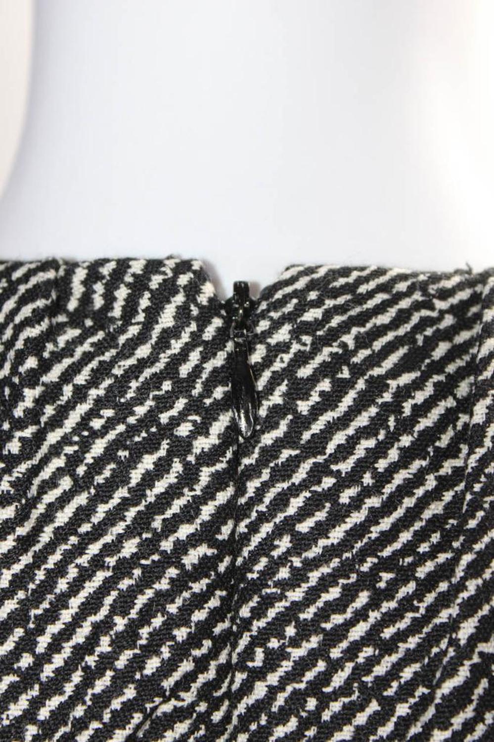 Michael Kors Womens Sleeveless Striped Mini Pencil Dress Black & White