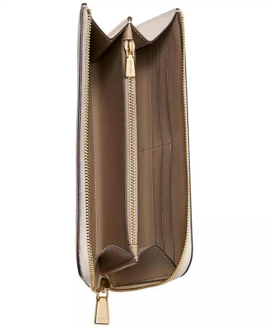 Devin Saffiano Leather Zip Around Continental Wallet