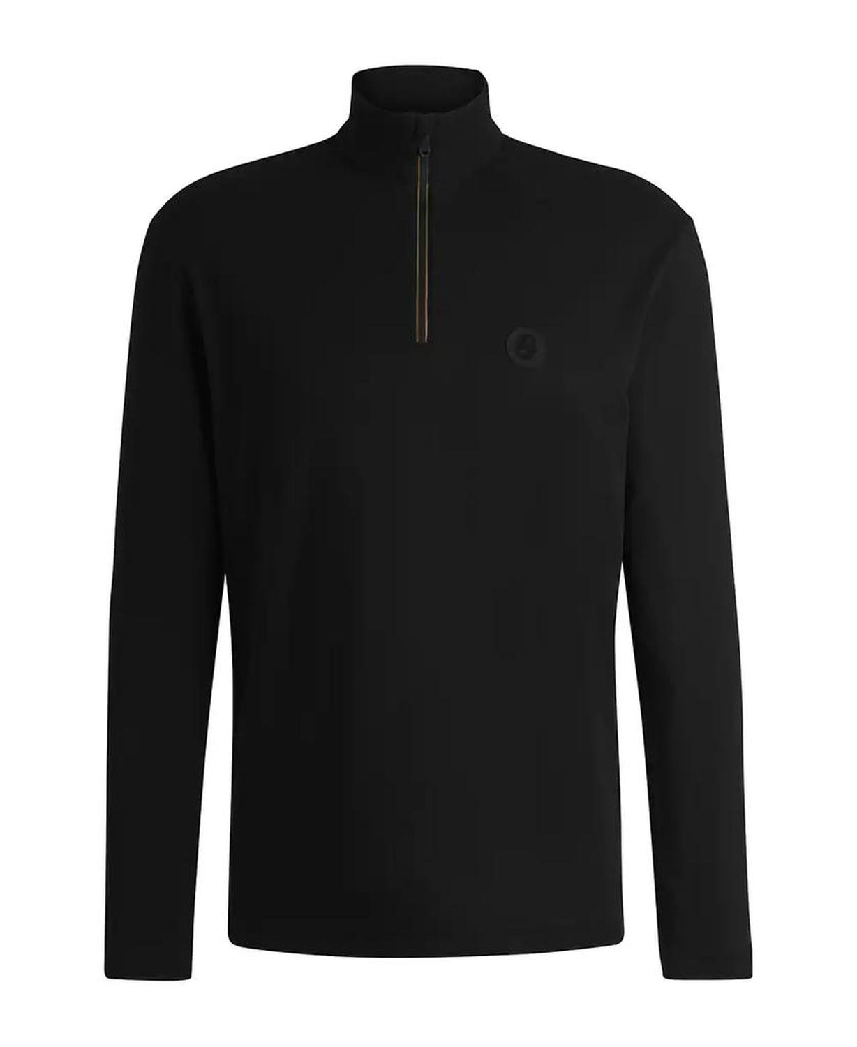 Men's Double B Monogram Zip-Neck Polo