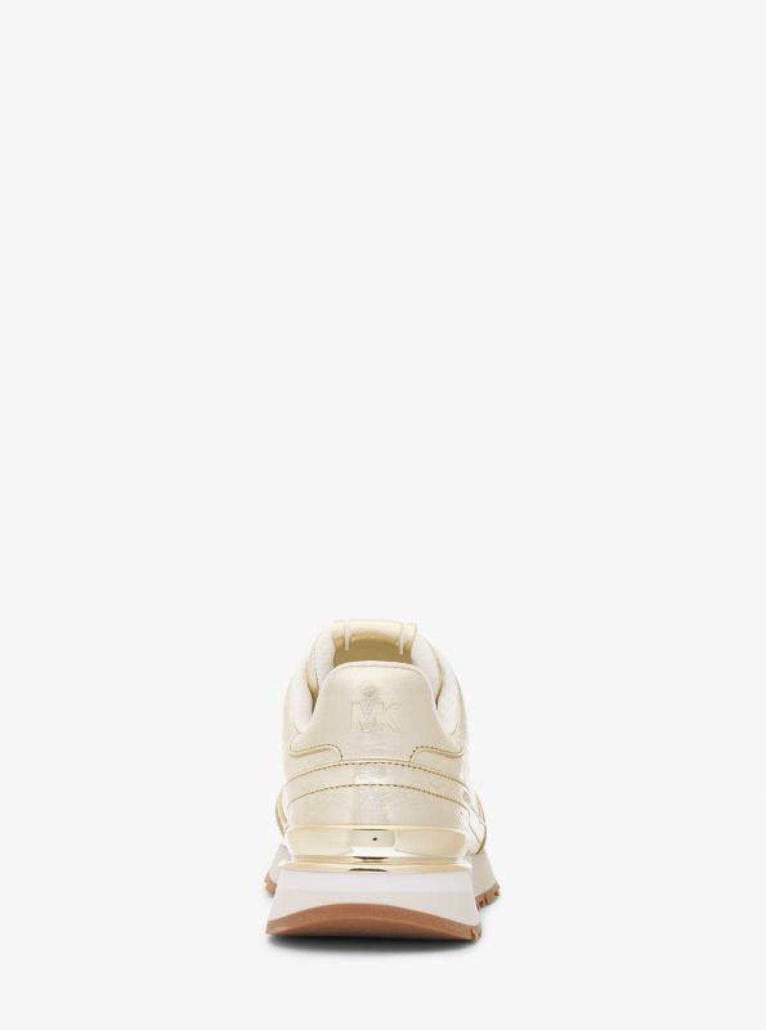 Nova Crackled Metallic Leather Trainer