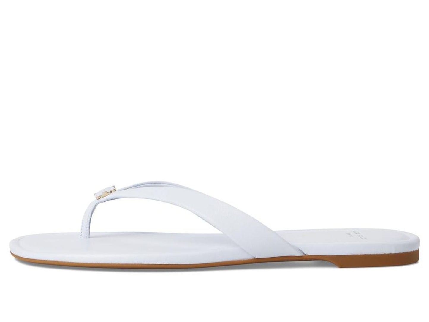 Spade Flower Smooth Leather Flip Flop