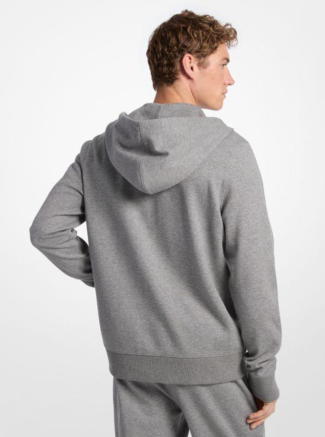 Cotton Blend Zip-Up Hoodie