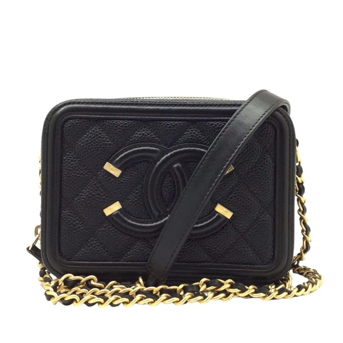 Chanel Cc Filigree Leather Shopper Bag (Pre-Owned)