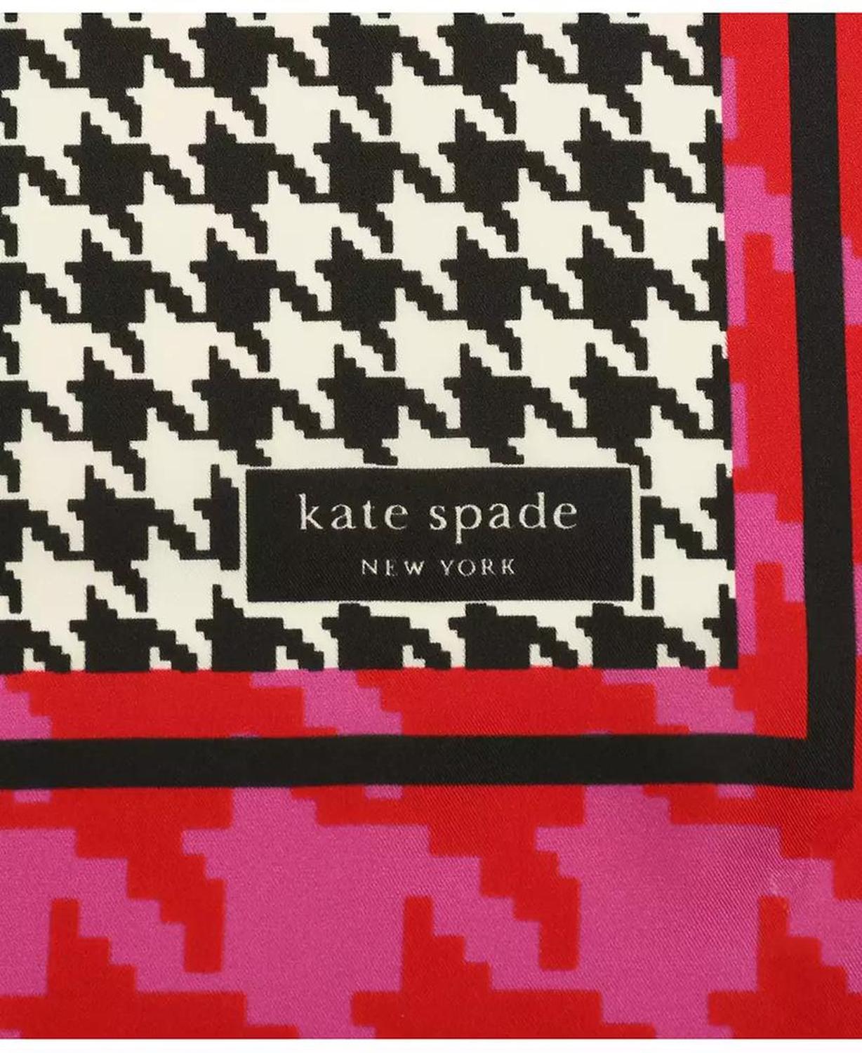 Women's Houndstooth Silk Bandana Scarf