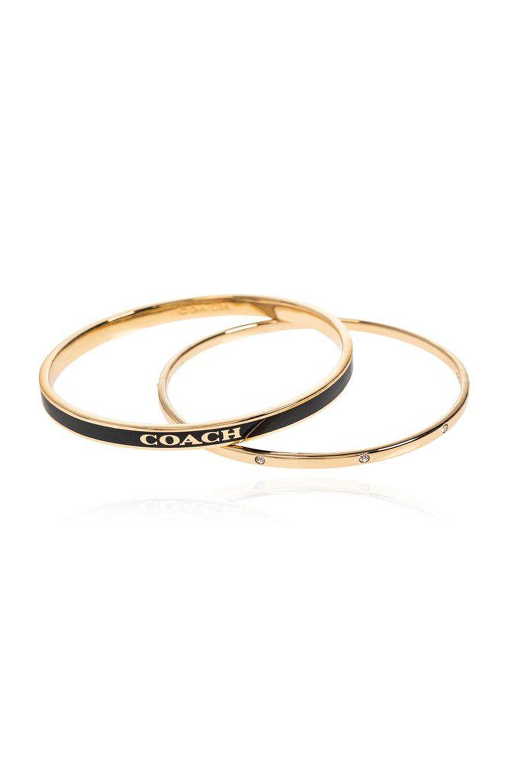 Coach Logo Detailed Set Of Two Bracelets