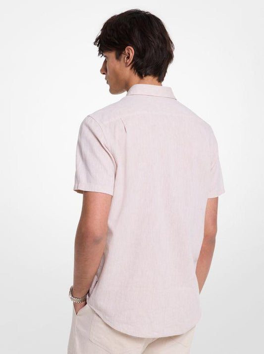 Dot Linen and Cotton Shirt