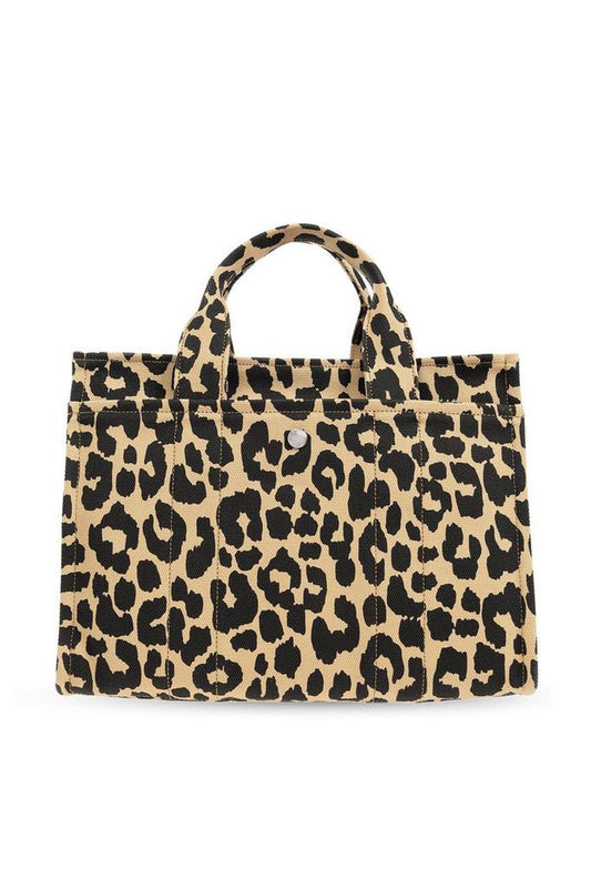 Coach Leopard Printed Top Handle Tote Bag