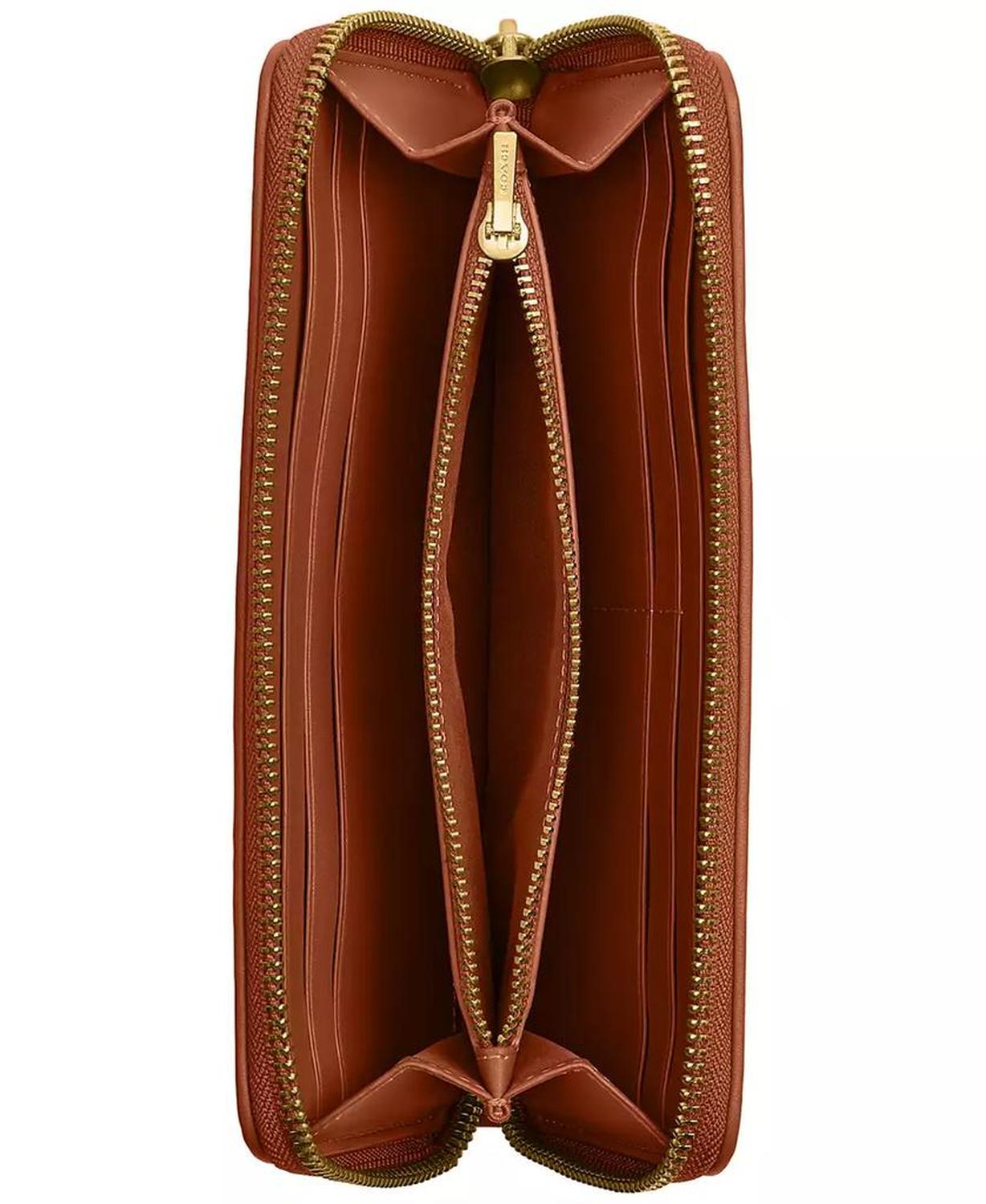 Essential Slim Accordion Signature Jacquard Zip Wallet