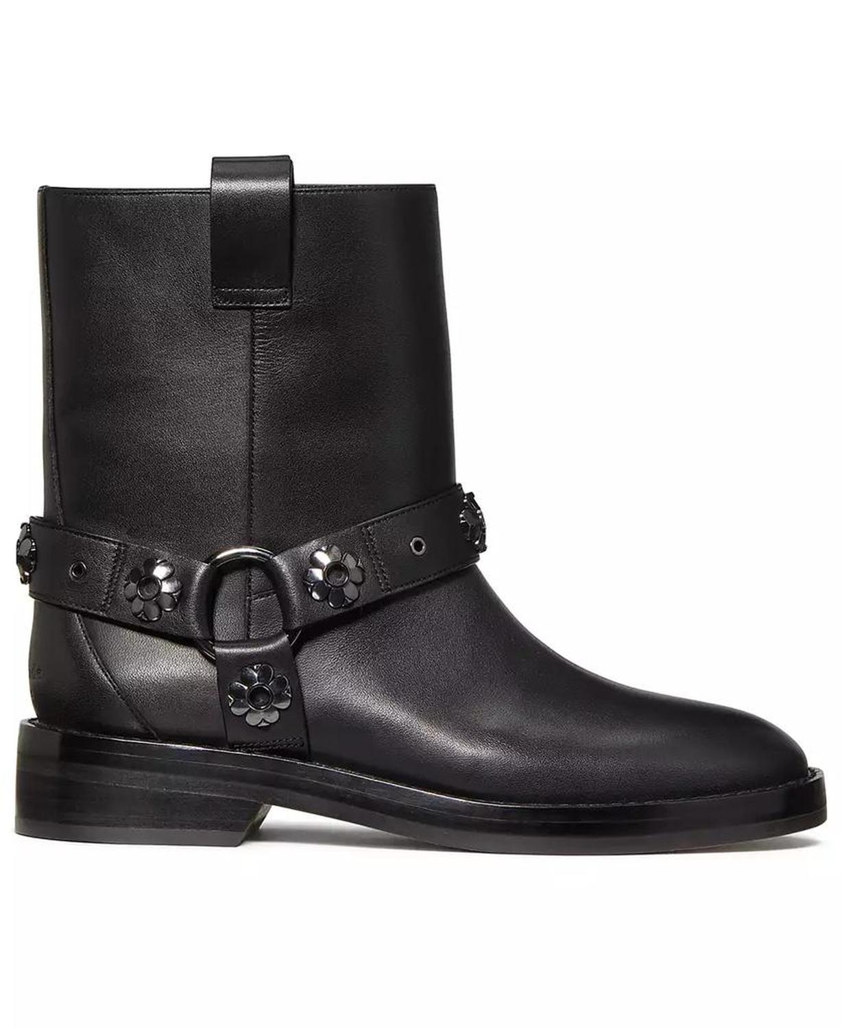 Women's Spade Flower Garden Suede Moto Boots