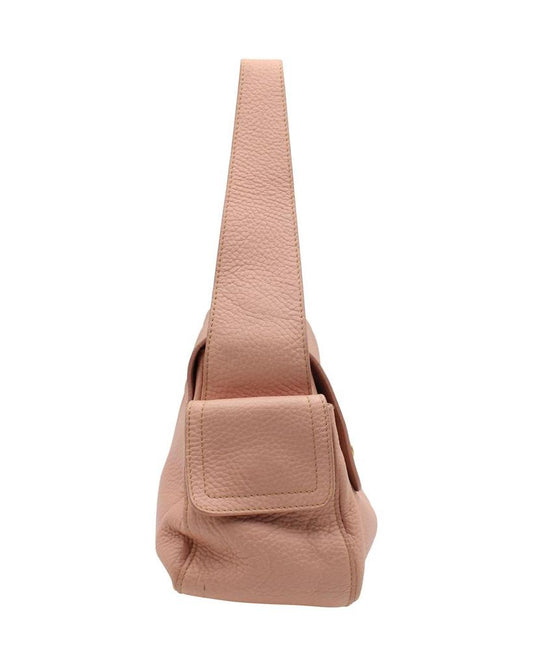 Shoulder Bag in Pink Leather