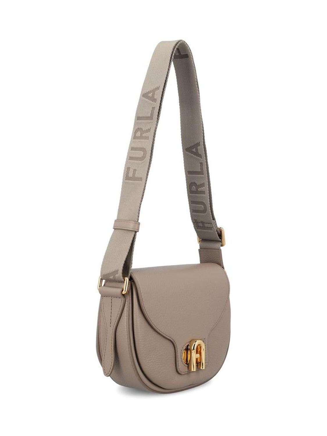 Furla Logo Plaque Foldover-Top Shoulder Bag