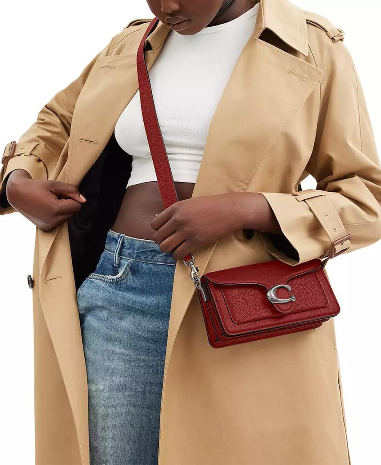 Polished Pebble Leather Mini Tabby Shoulder Bag 20