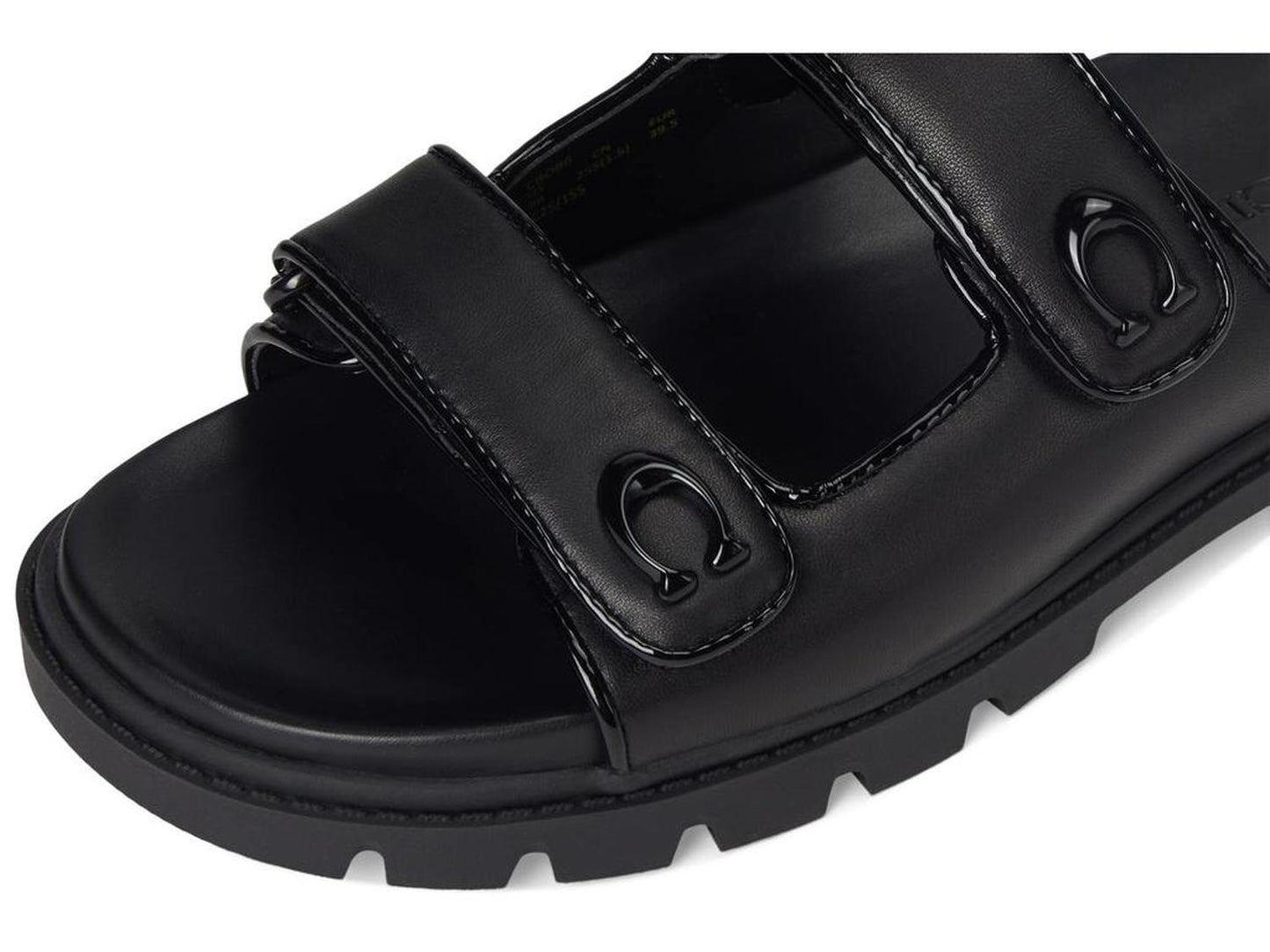 Sculpted C Leather Double Band Sandals