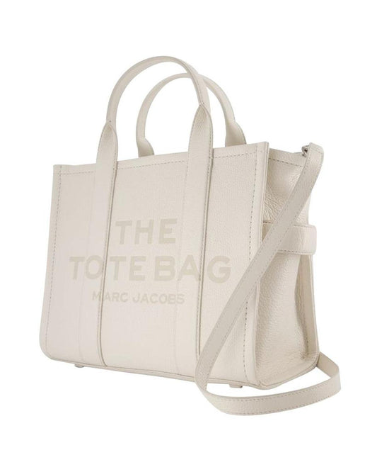 The Medium Tote Bag -  - Leather - Silver