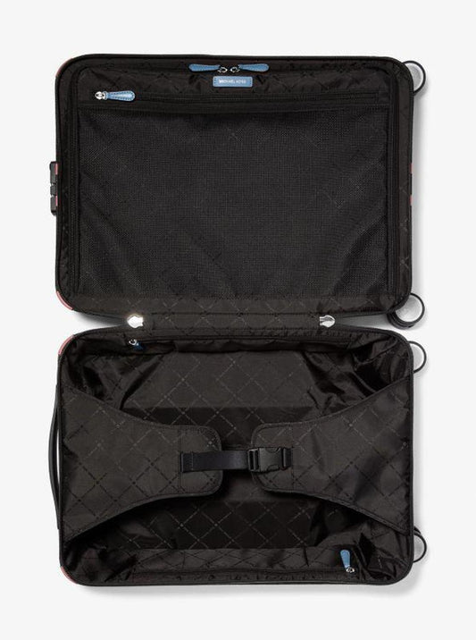 Striped Signature Logo Suitcase