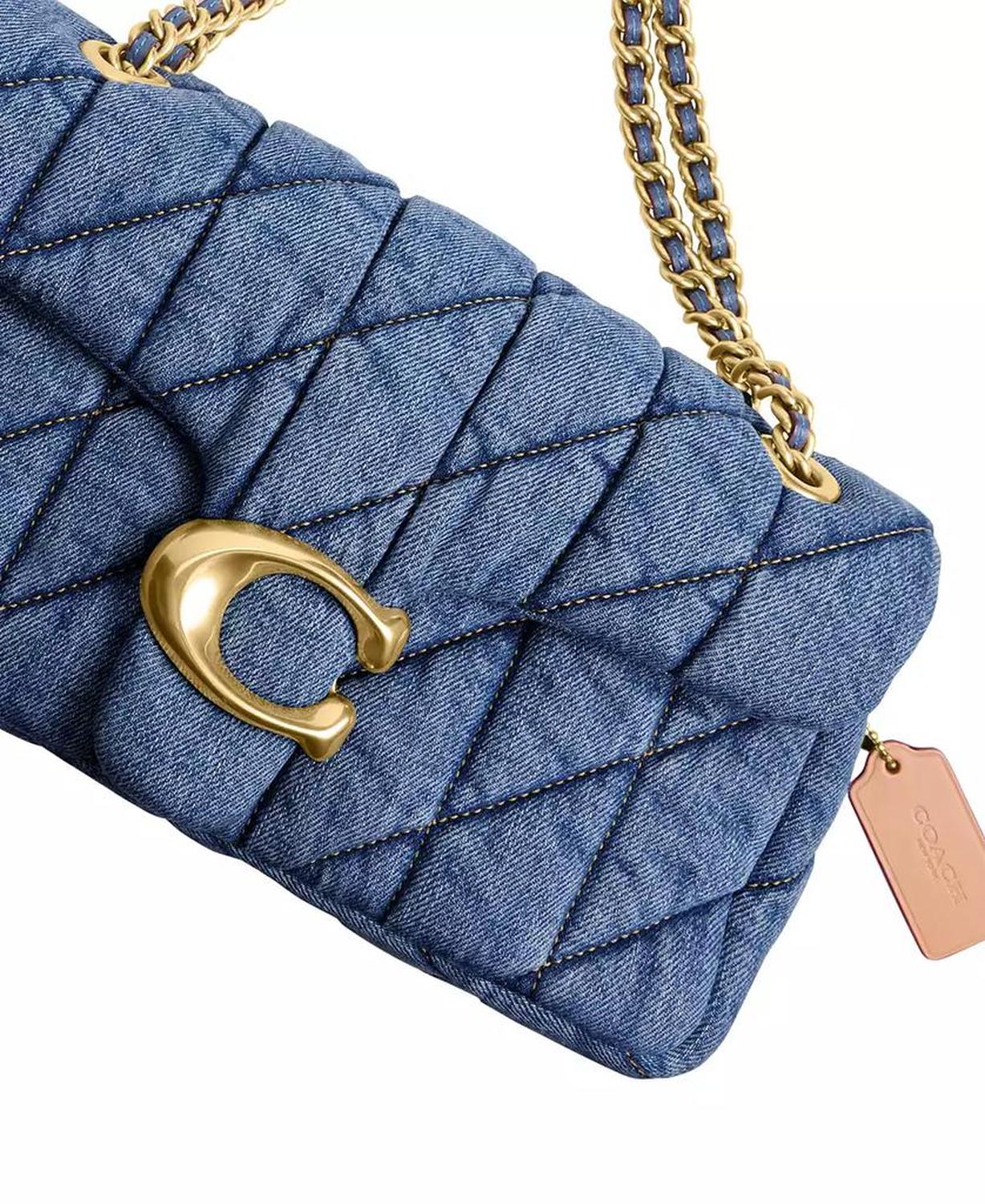 Small Tabby Denim Shoulder Bag 26 with Quilting