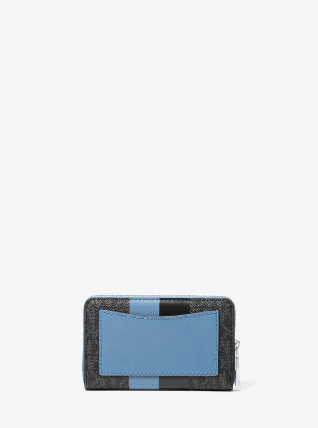 Jet Set Small Signature Logo Stripe Card Case