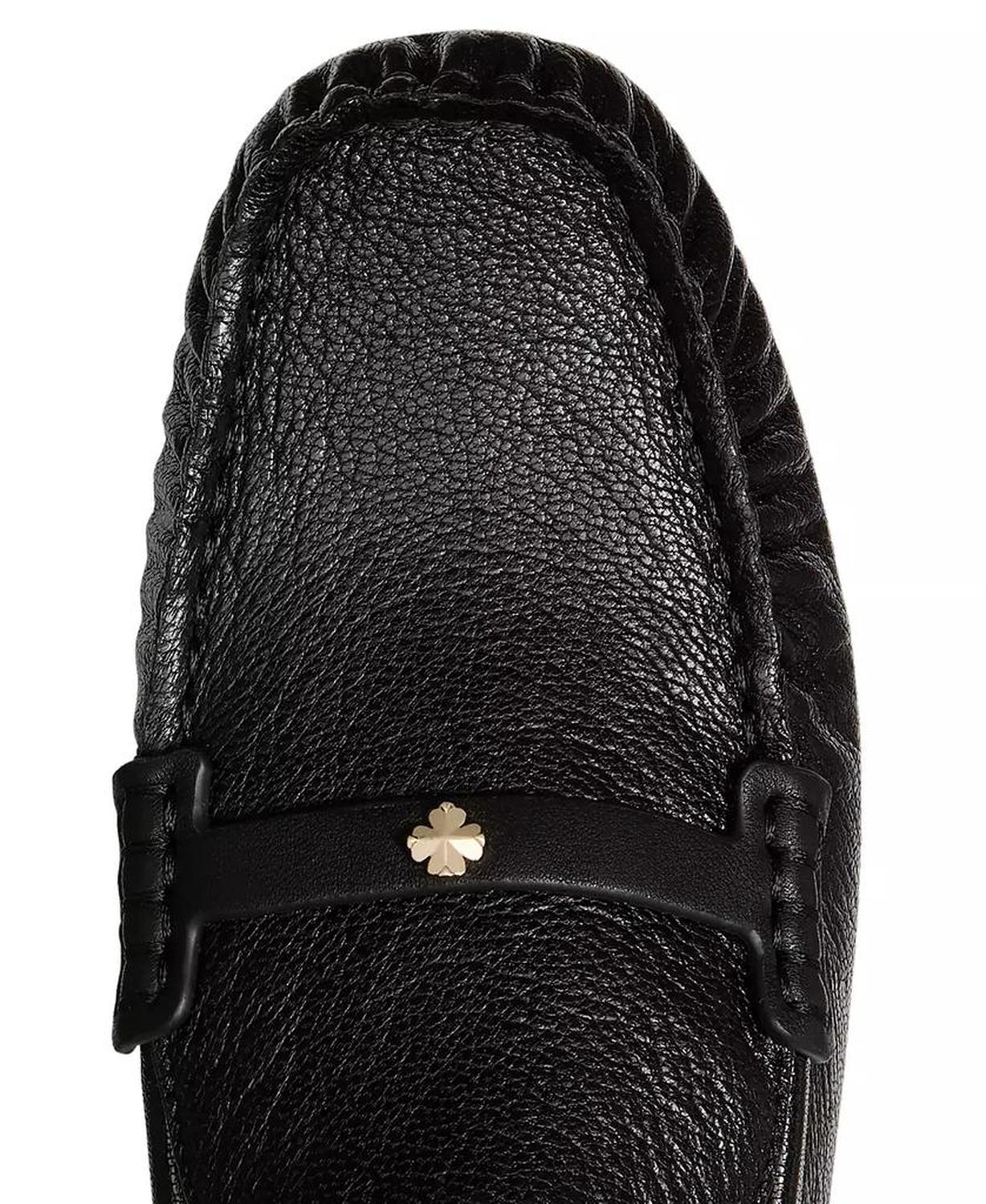 Women's Flower Stud Round Toe Moccasin Loafers
