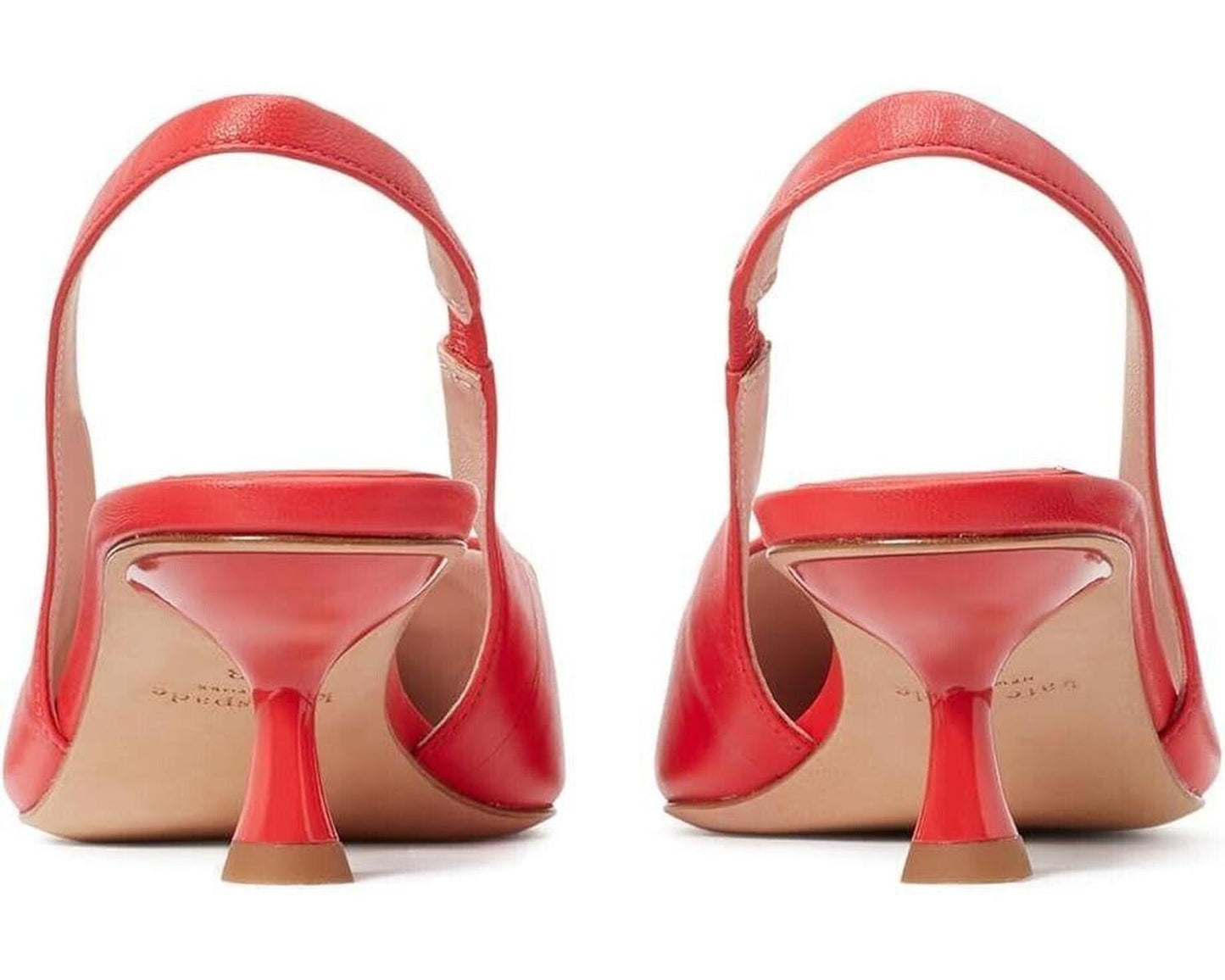 Renata Pump Women's US 7 Red Slingback Kitten Heels ZPO2577