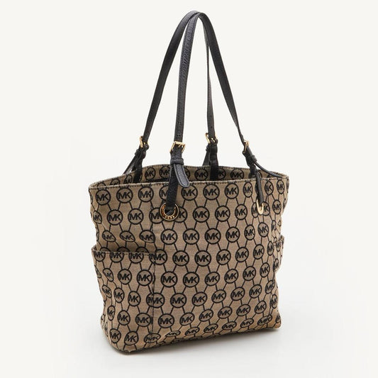 Michael Michael Kors Signature Canvas And Leather Jet Set Tote