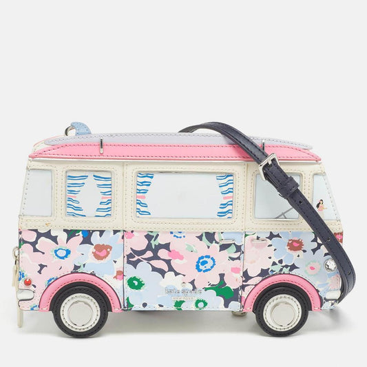 Kate Spade Multicolor Printed Leather California Dreaming Surf 3D Van Crossbody Bag