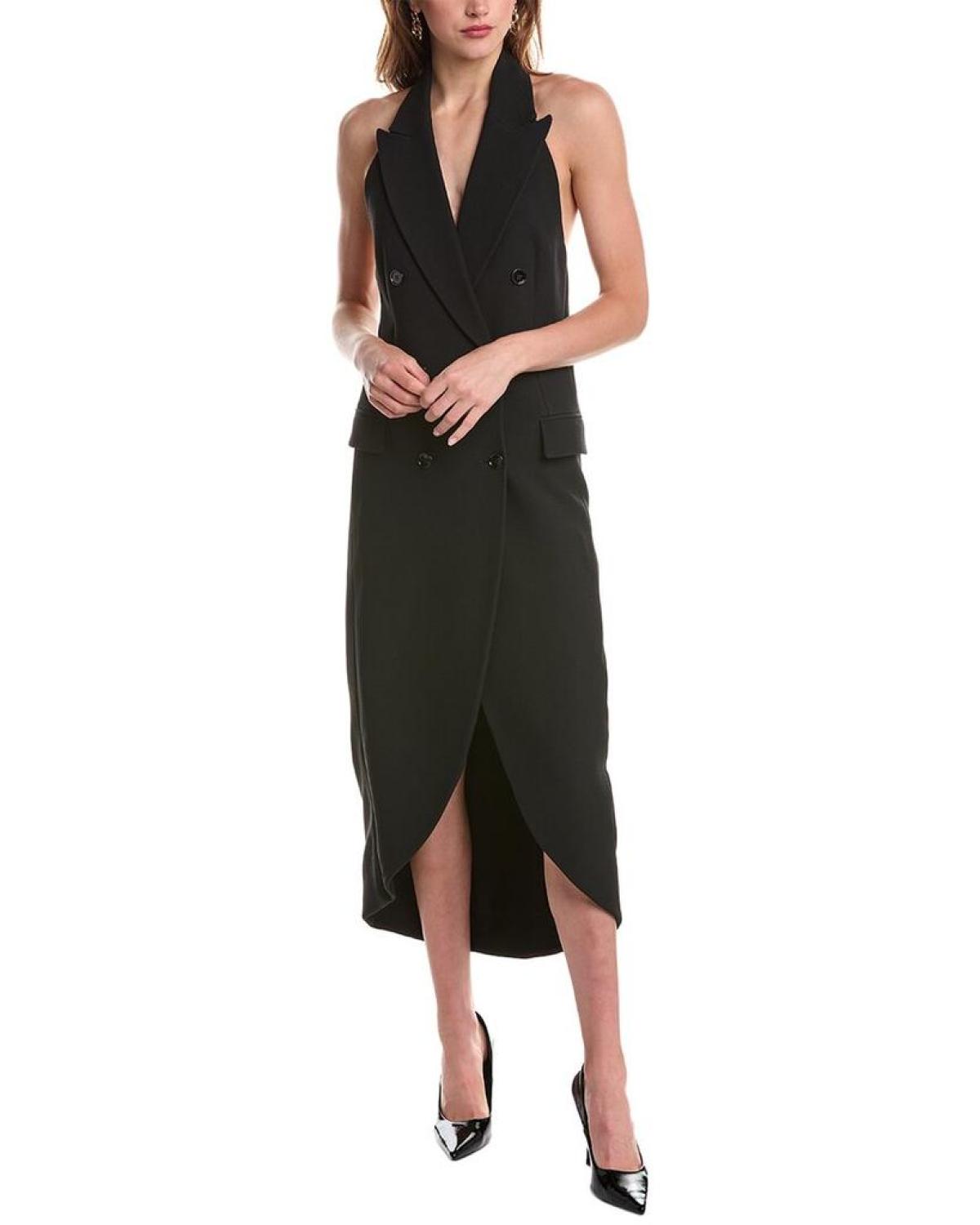 Michael Kors Collection Sable Halter Tuxedo Midi Dress Michael Kors Collection Sable Halter Tuxedo Midi Dress