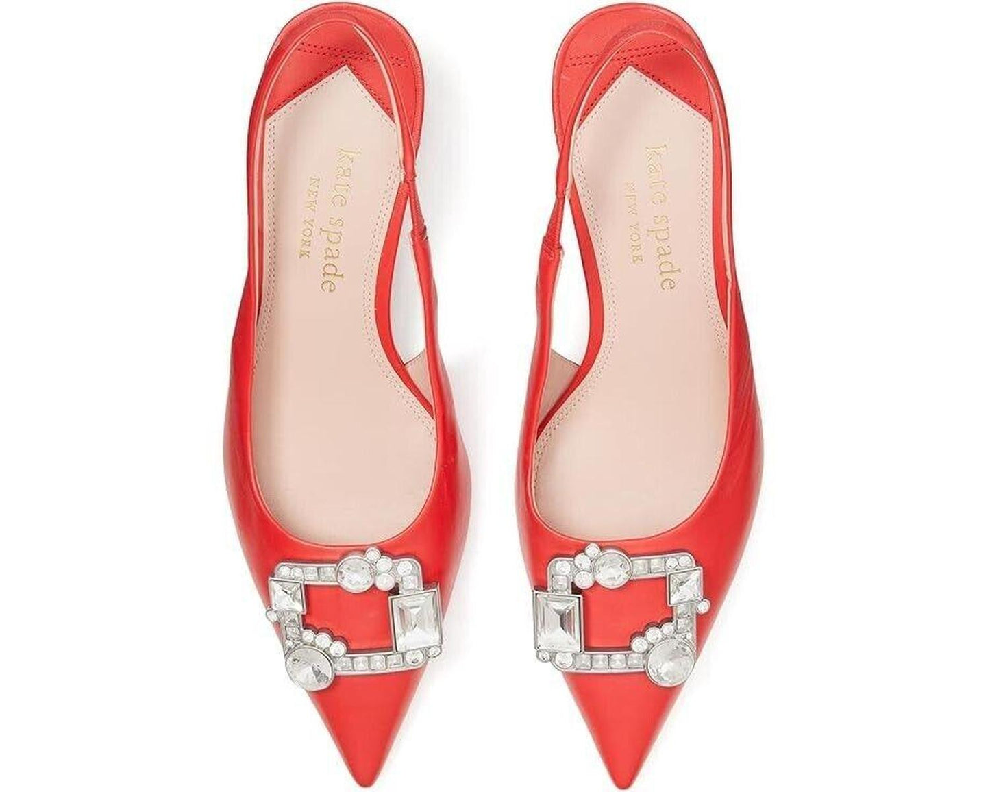 Renata Pump Women's US 7 Red Slingback Kitten Heels ZPO2577