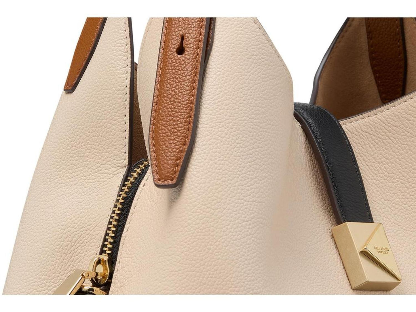 Deco Colorblocked Pebbled Leather Medium Crossbody Tote