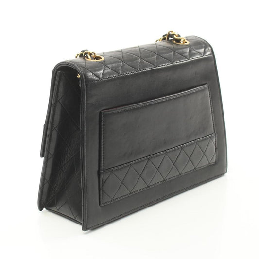 Matelasse Chain Shoulder Bag Lambskin Gold Hardware Turn Lock Vintage