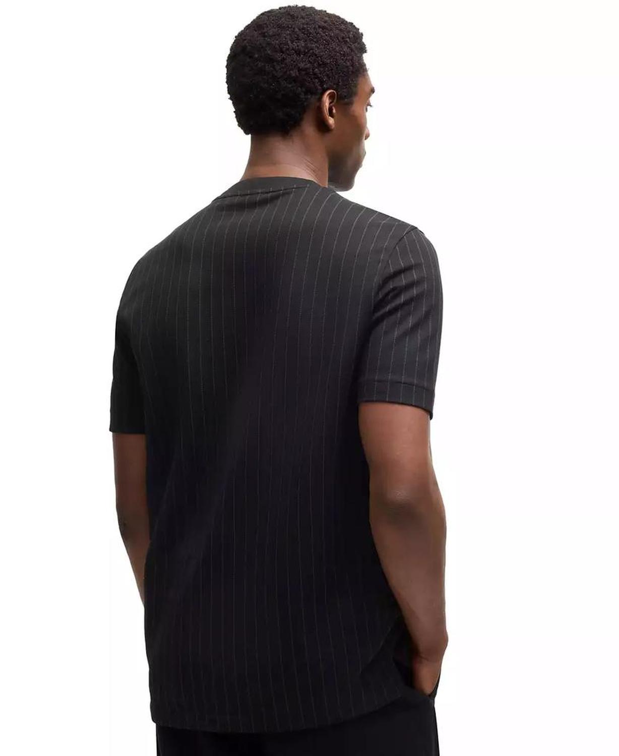 Men's Pinstripe Mercerized Cotton Regular-Fit T-Shirt