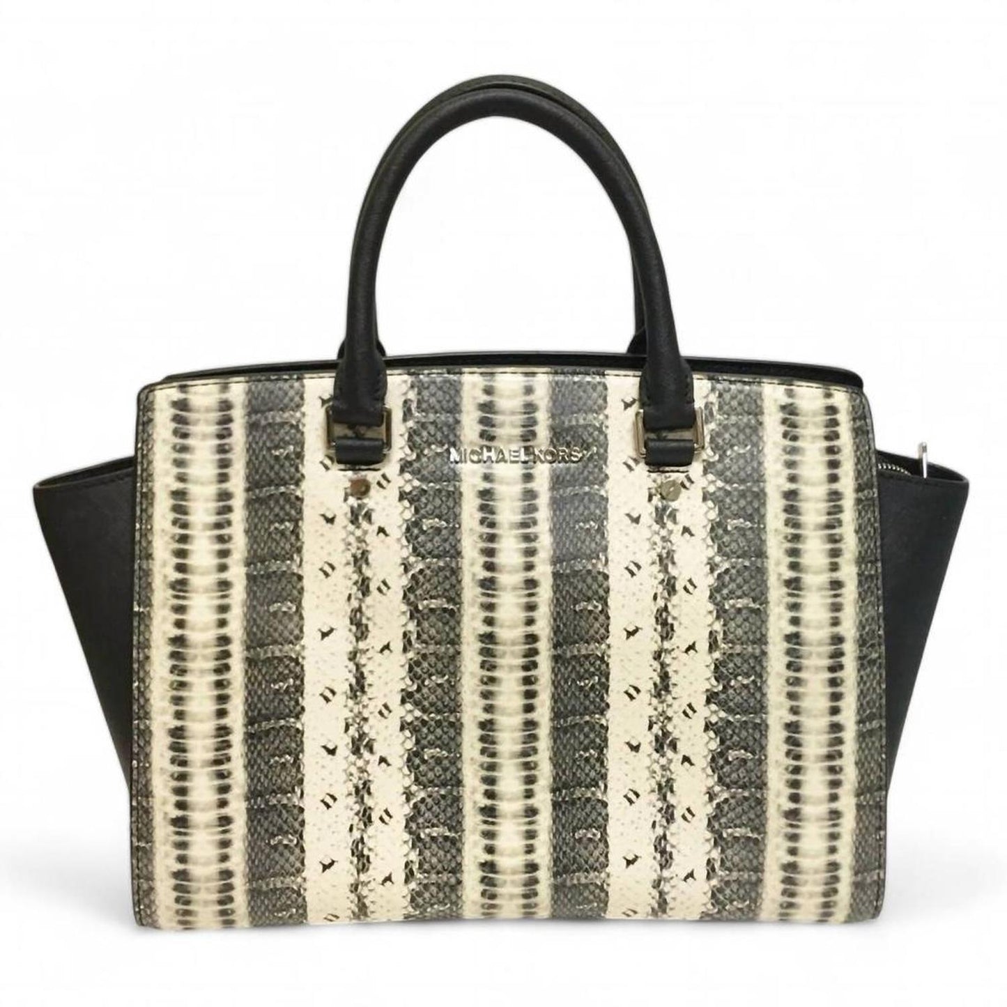 Pre-Loved Large Selma Bag In Snakeskin & Black