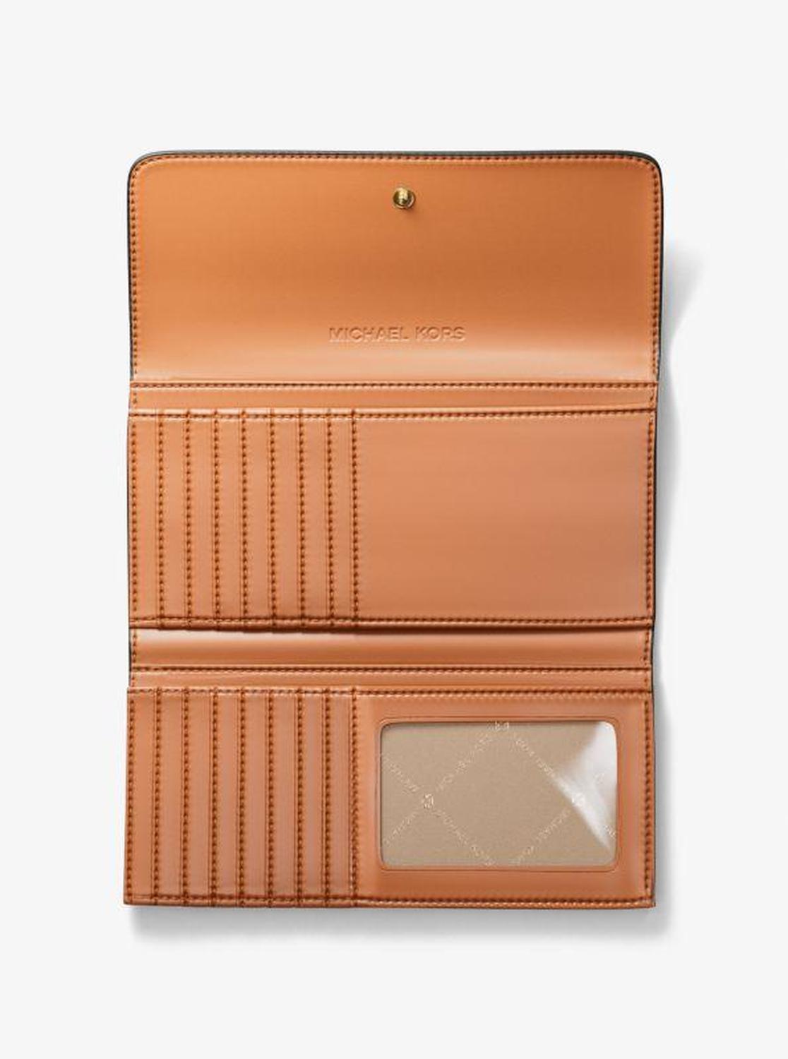 Jet Set Large Signature Logo Tri-Fold Wallet