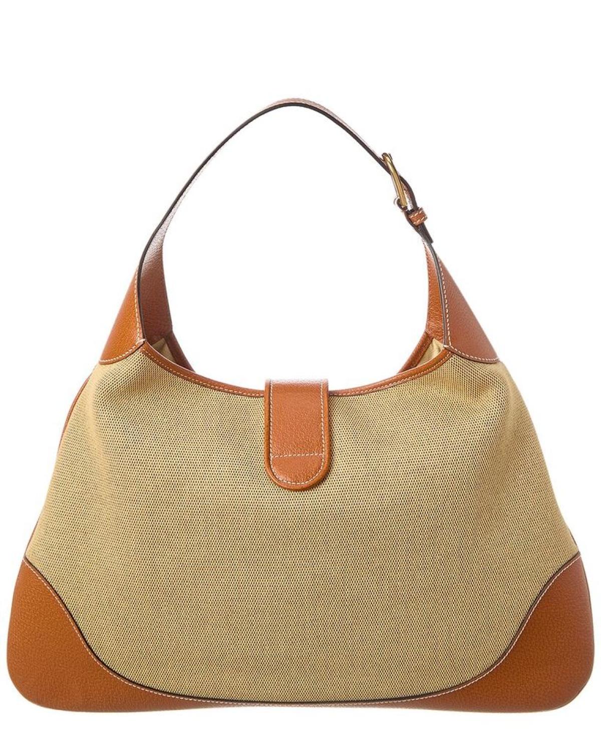 Gucci Aphrodite Large Canvas & Leather Shoulder Bag