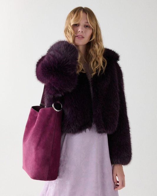 Halo Glazed Leather Large Bucket Bag