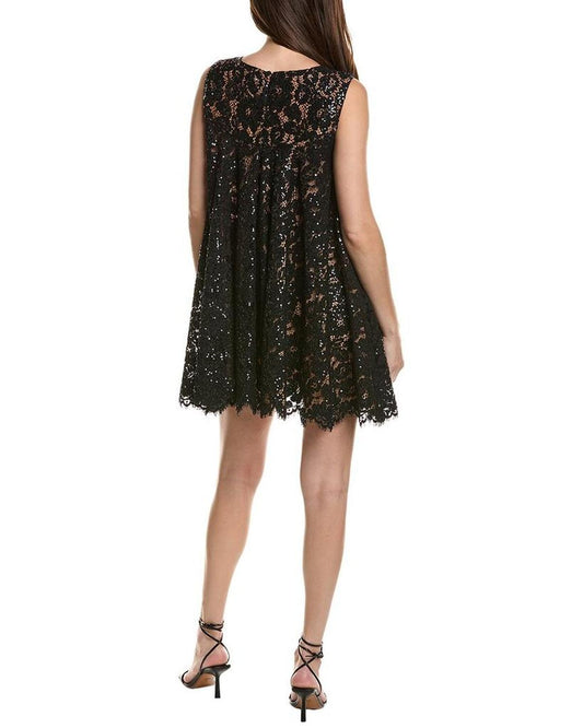 Lace Silk-Lined Swing Dress