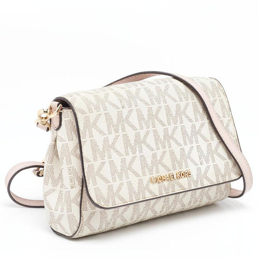 Michael Michael Kors Ivory Signature Coated Canvas Crossbody Bag