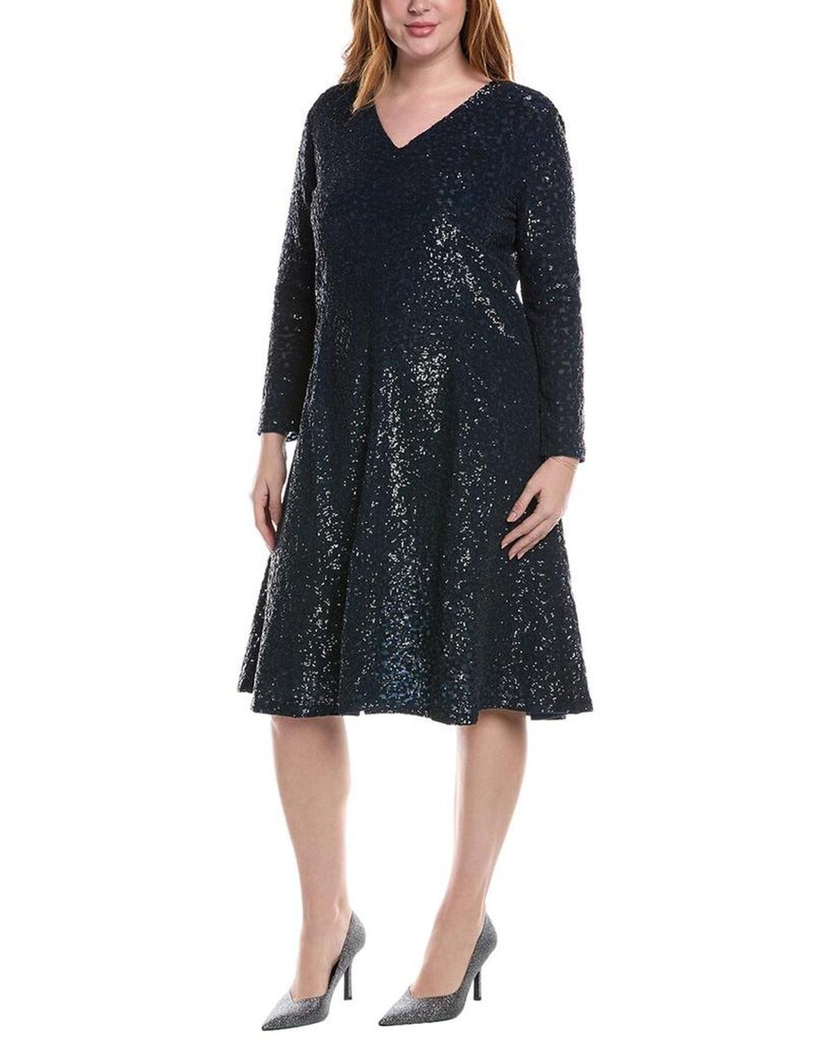 Collection Sequin Flare Midi Dress