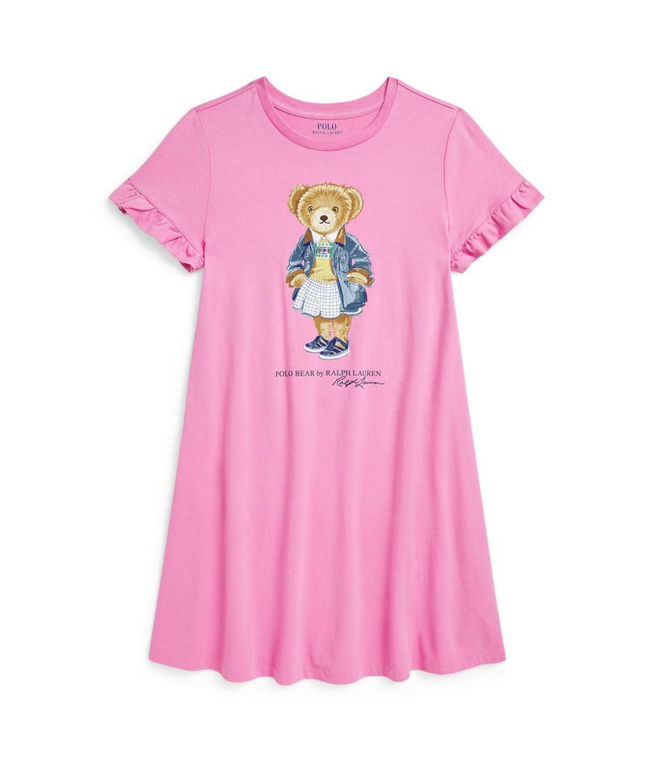 Polo Bear Cotton Jersey Dress (Big Kid)