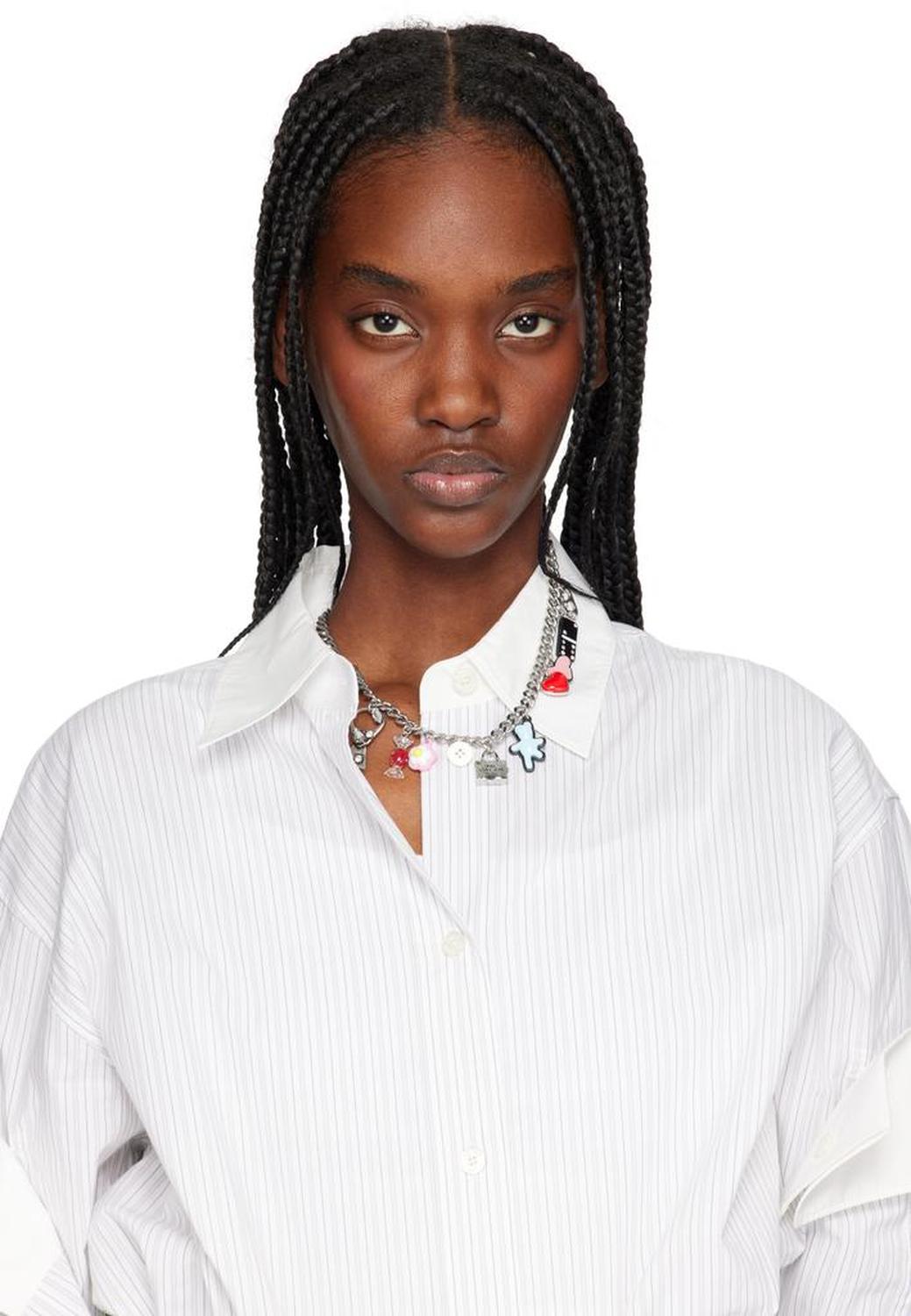 Silver 'The Sticker Charm' Necklace