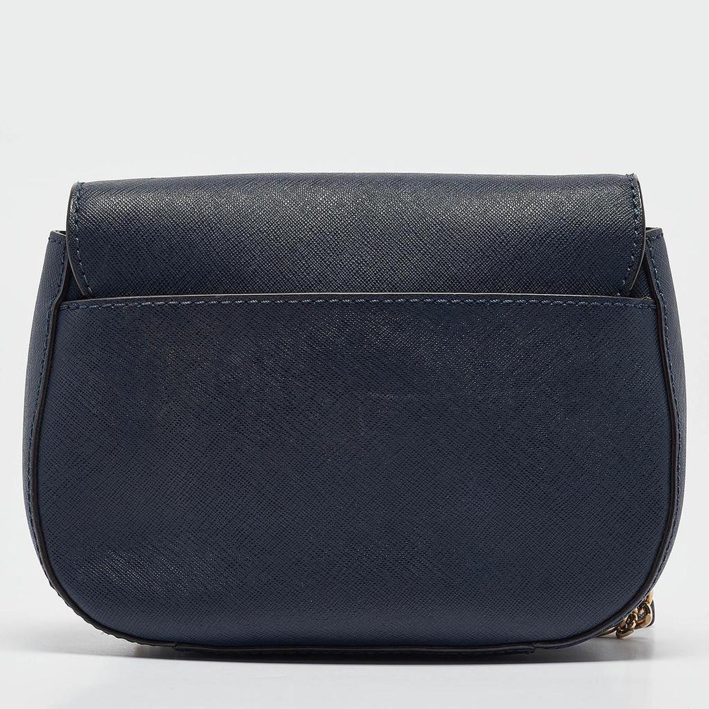 Michael Kors Navy Blue Leather Flap Crossbody Bag