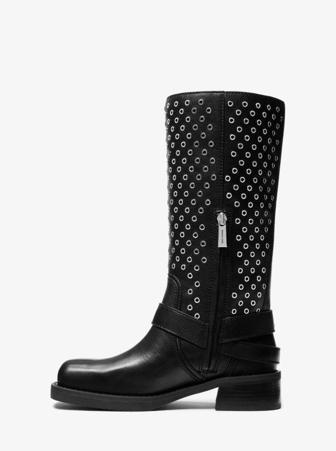 Crosby Grommeted Leather Moto Boot