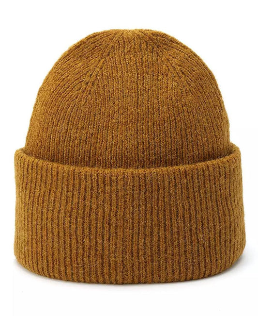 Men's Leather Patch Bean Hat