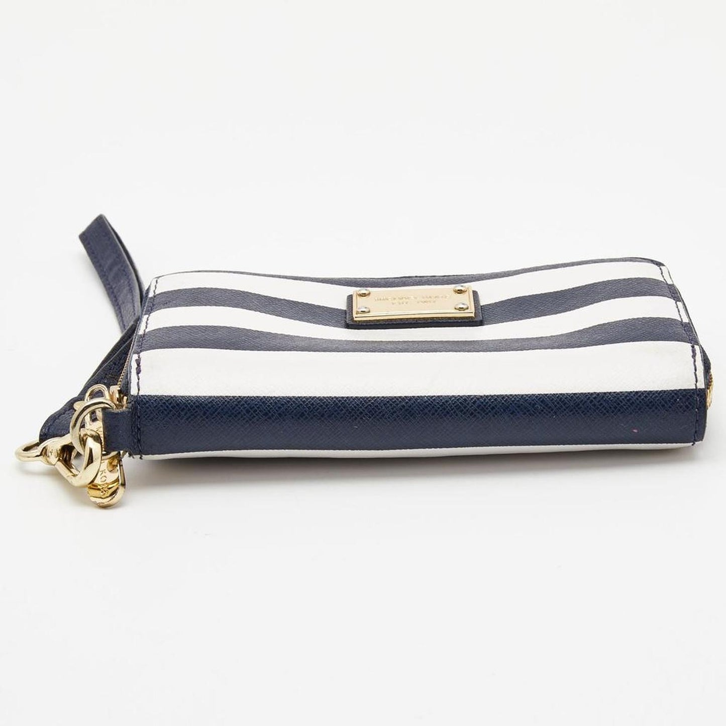 Michael Kors Leather Striped Zip Around Wallet