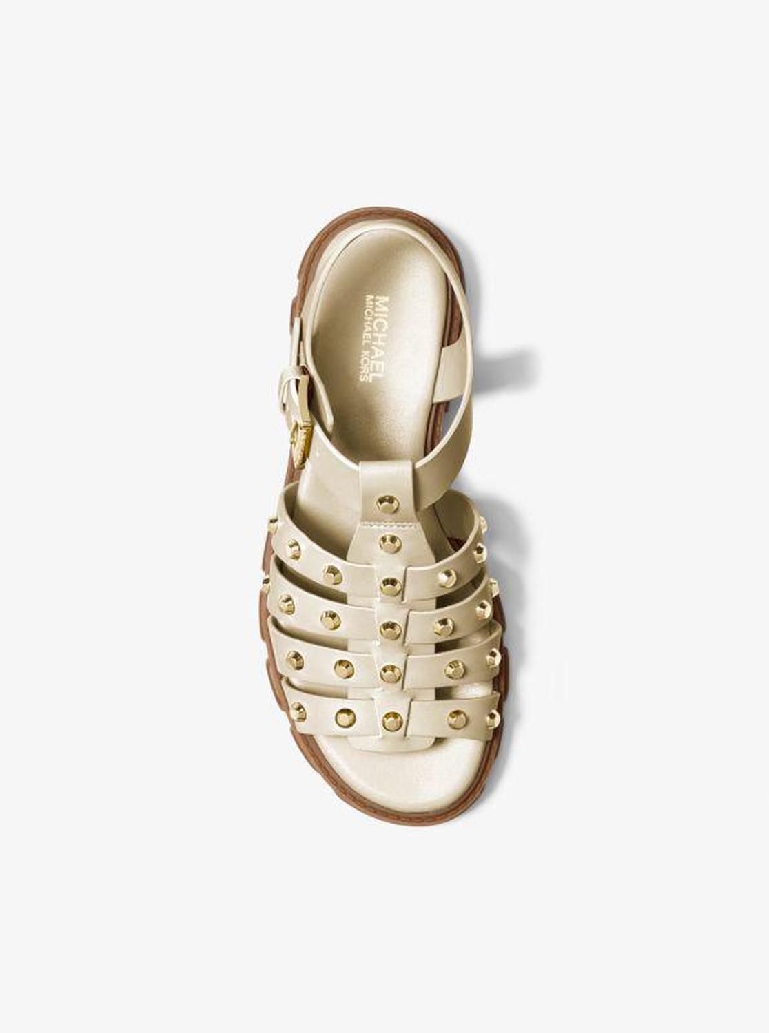 Jagger Studded Metallic Leather Sandal