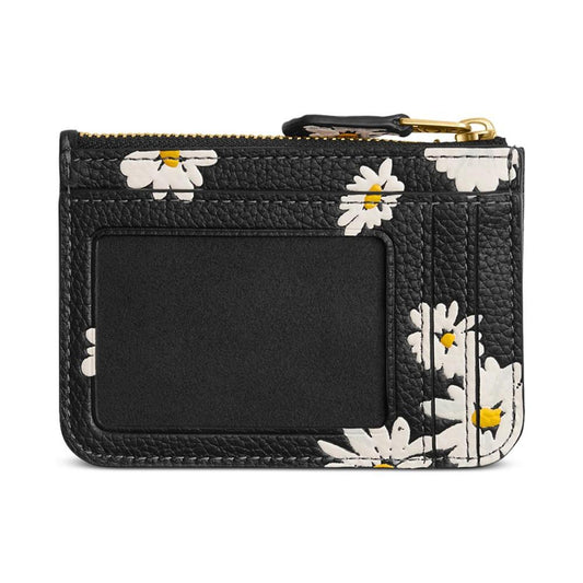 Mini Skinny Floral Print Leather ID Case
