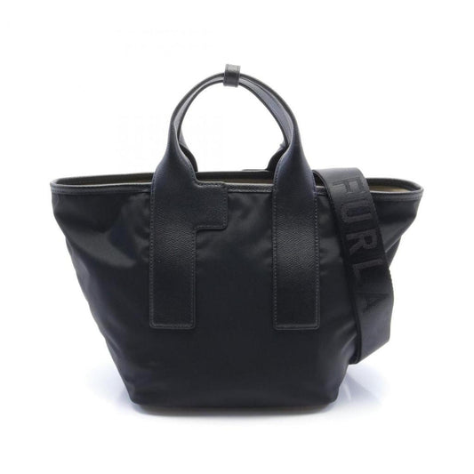Leather Nylon Canvas Handbag
