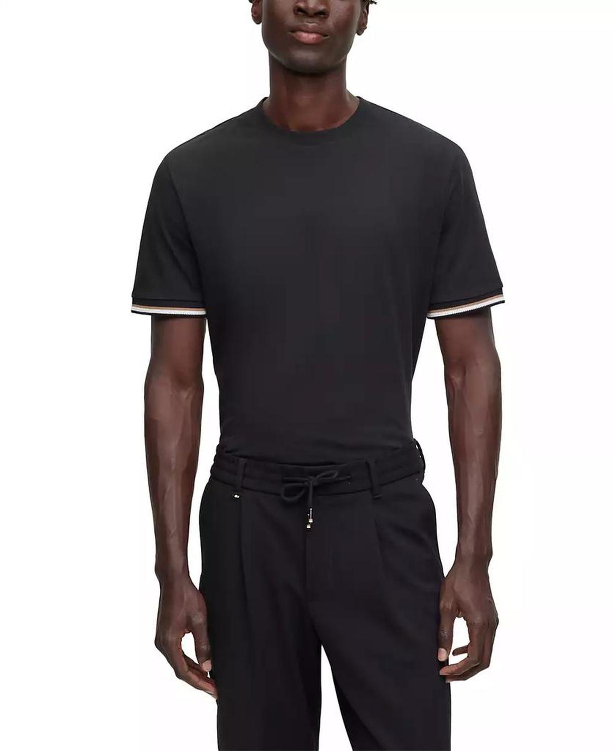 Men's Signature-Stripe Cuffs T-shirt