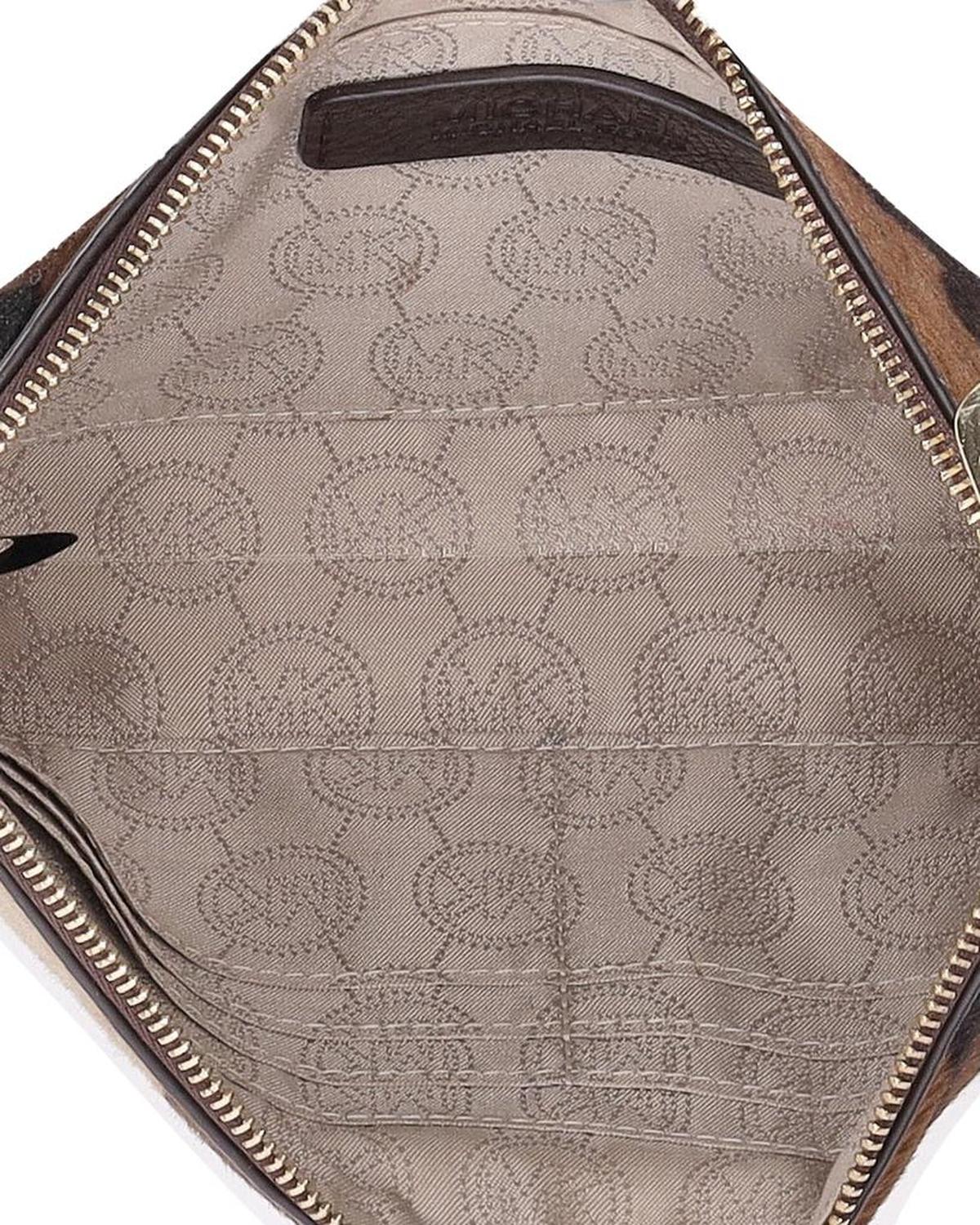 Camouflage Wristlet Pouch in Multicolor Pony Hair