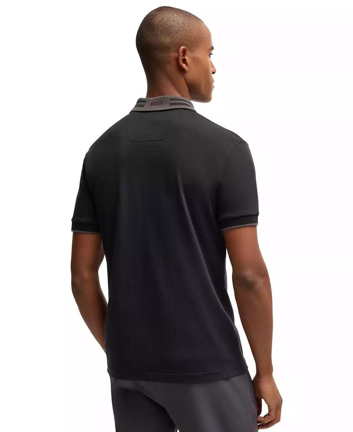 Men's Striped Collar Polo